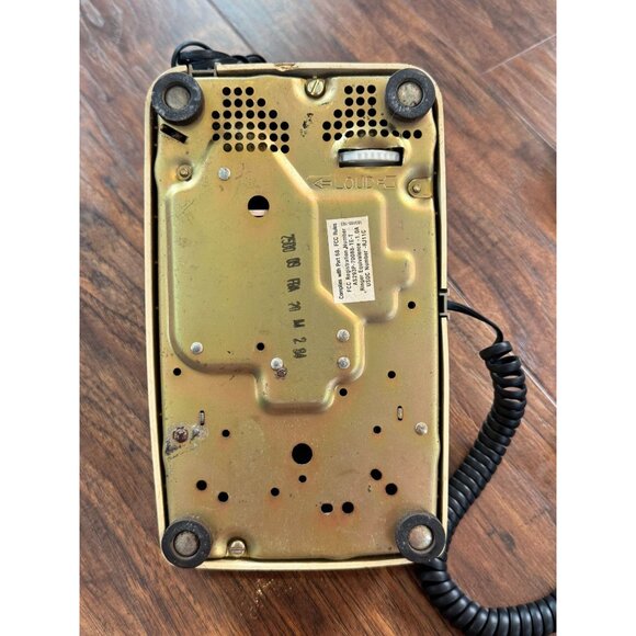 Vintage ITT Beige Push-Button Landline Phone Coiled Cord PROP Untested RJ11C 70s - Picture 5 of 9